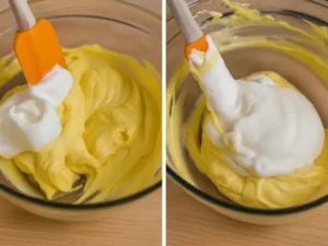 Final whipped cream layer folded into matcha mascarpone cream
