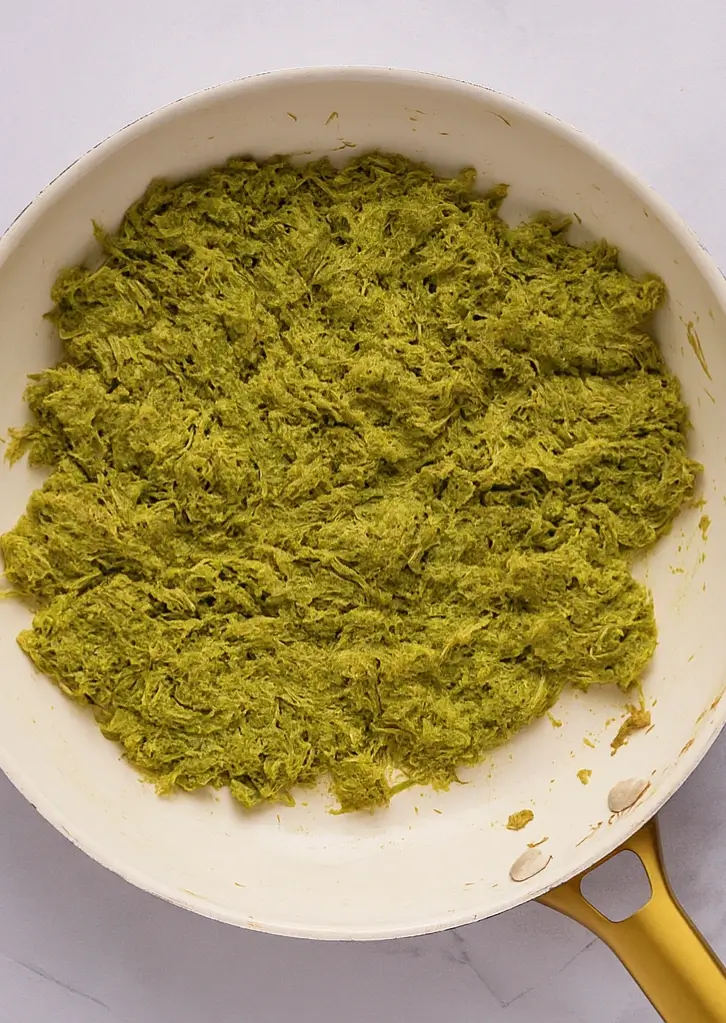 Pistachio butter mixed with toasted kataifi