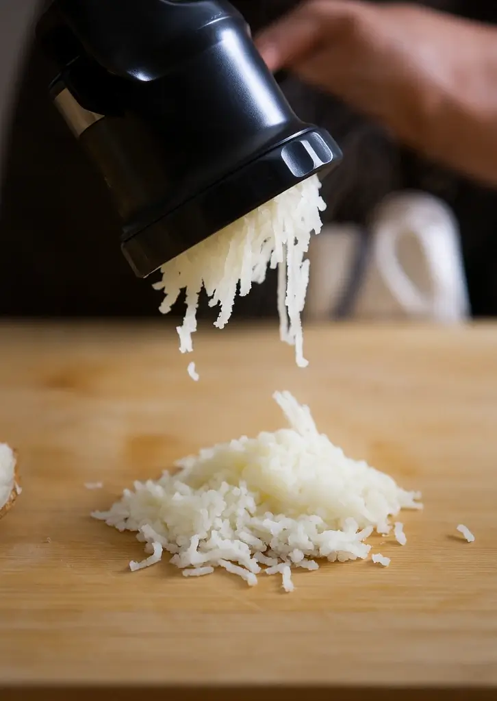 Riced potatoes for homemade gnocchi